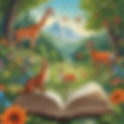 Cover of a colorful picture book with animals and nature elements
