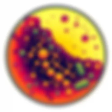 Microbial Growth in a Petri Dish A vibrant petri dish showcasing the growth of mold, illustrating microbial biology.