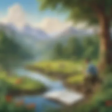Scene depicting environmental science with nature and conservation efforts