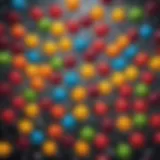 Colorful diffusion of Skittles in water