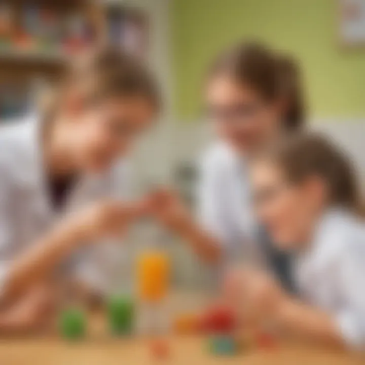 Students engaged in the Skittles experiment