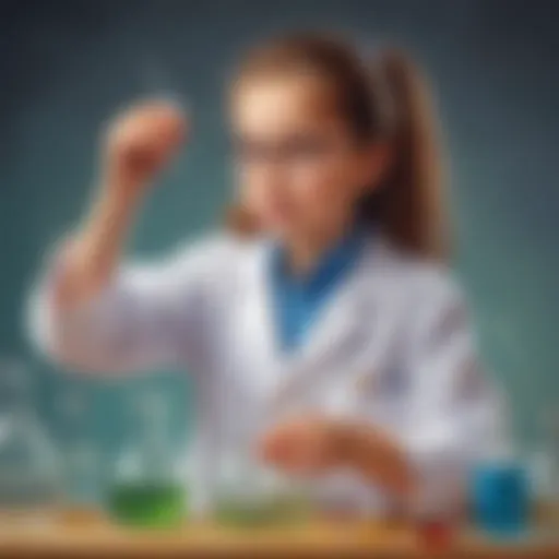 Young scientist conducting experiment