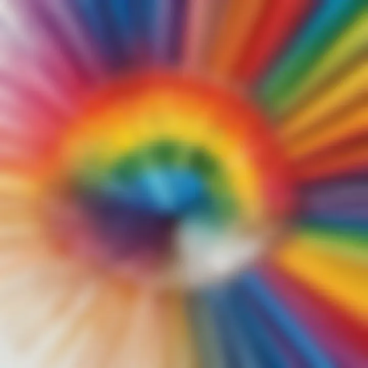 Color spectrum bursting with energy