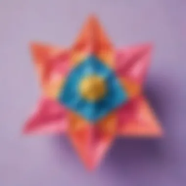 Colorful origami creations