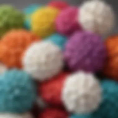 Creative puff ball sculptures in various shapes