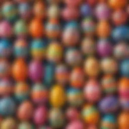Vibrant Easter egg decorations crafted by children