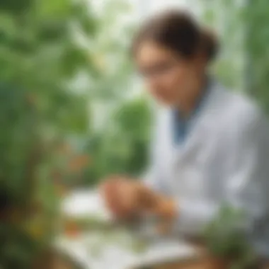 Young Scientist Conducting Botanical Study