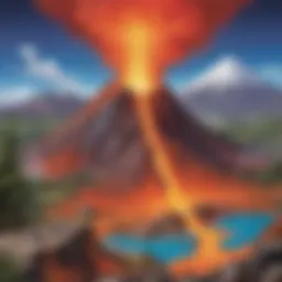 Colorful volcano eruption experiment demonstrating chemical reactions