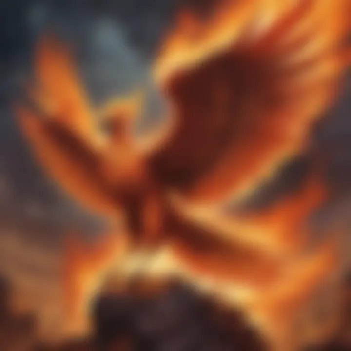 Fiery Phoenix Rising from the Ashes