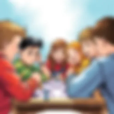 Children engaged in a board game, showcasing interaction and fun