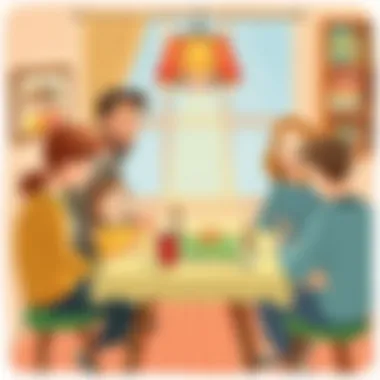 A family gathered around a table, enjoying a board game night