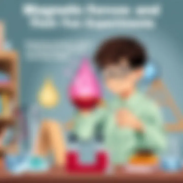 Magnetic Forces and Their Fun Experiments An engaging visual of a young scientist conducting a simple experiment with magnets