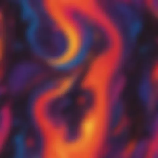 Abstract swirls of color in a lava lamp