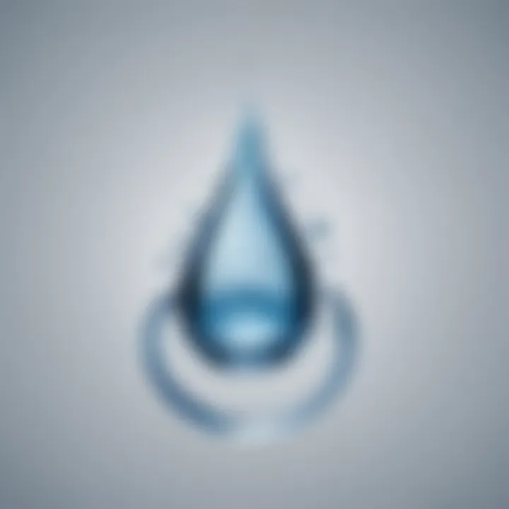 Elegant water droplet logo branding