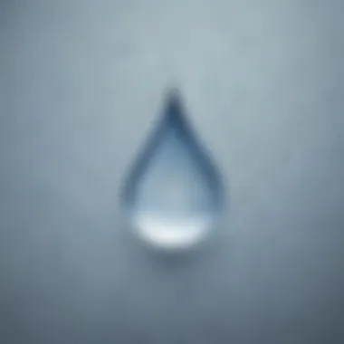 Minimalist water droplet logo concept