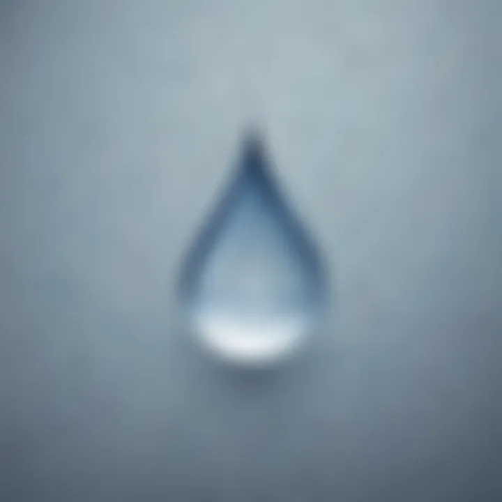 Minimalist water droplet logo concept