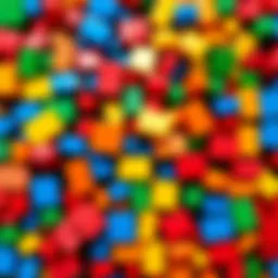 Colorful Lego bricks in various shapes