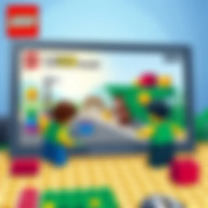 Screenshot of a Lego game showing an interactive gameplay scene