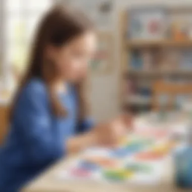 Young artist exploring watercolor techniques