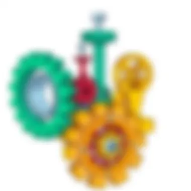 A creative gear system illustrating mechanical engineering principles.