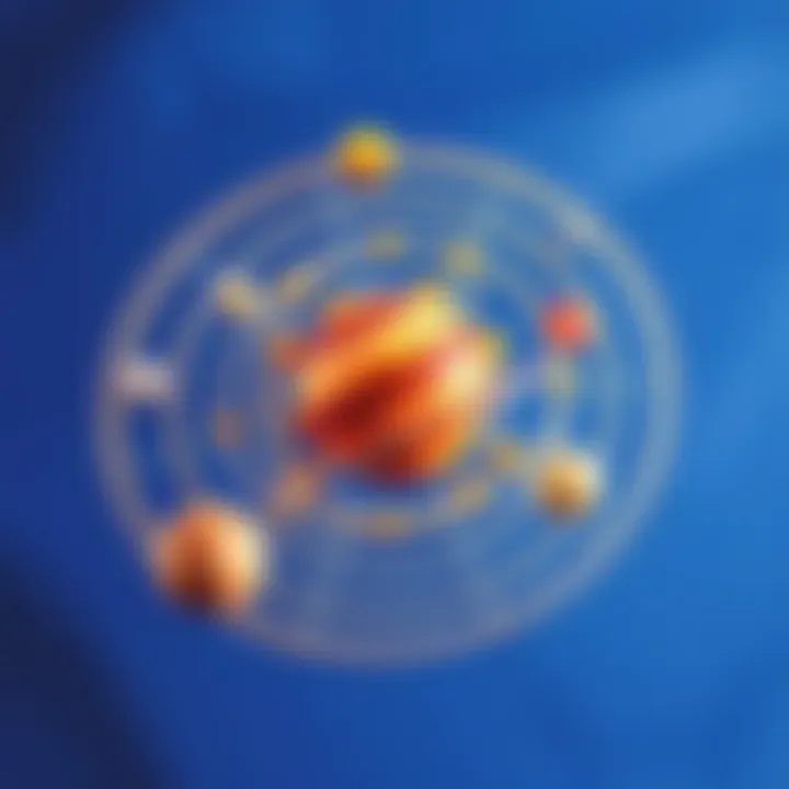 An intricate 3D printed solar system model emphasizing planetary orbits.