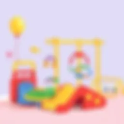 Colorful indoor play equipment for gross motor development