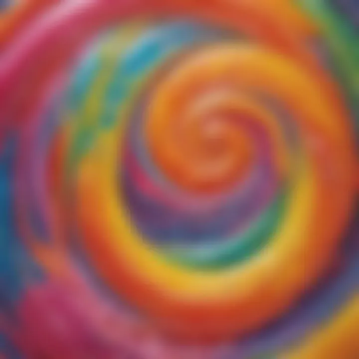 Intricate swirls of candy glass in production setting