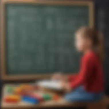 Educational benefits of Lego highlighted on a chalkboard