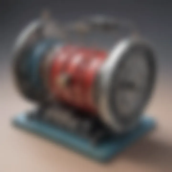 Illustration of a magnet-powered generator showcasing its components