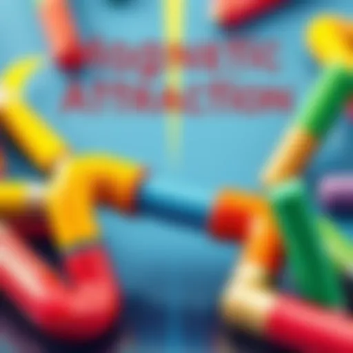 Colorful magnets demonstrating magnetic attraction