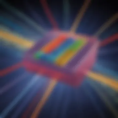 Visual Representation of a Bar Magnet and Its Magnetic Field A vibrant depiction of a bar magnet with magnetic field lines illustrated around it.