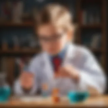 Curious Exploration Young scientist conducting experiment