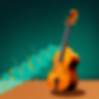 Graphical depiction of vibrations in musical instruments.