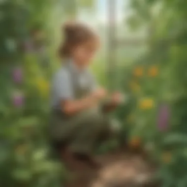 Young Botanist Engaging with Plant Diversity