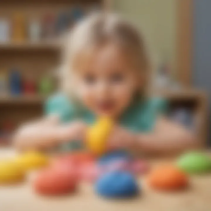 Innovative sensory play with play dough