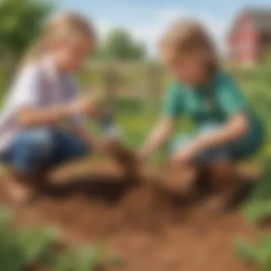 Kids conducting a soil experiment