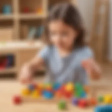 Shape Sorting Adventures for Young Learners Preschooler sorting shapes during math activity