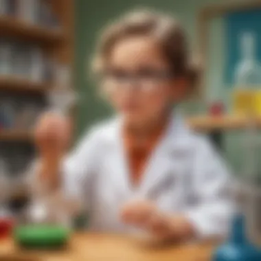 Curious Young Scientist Engaged in Experiment Young Scientist Conducting Experiment
