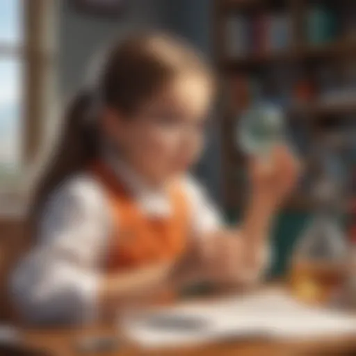 Curious young girl conducting a science experiment