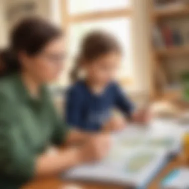 Illustration of parent and child exploring homeschooling resources