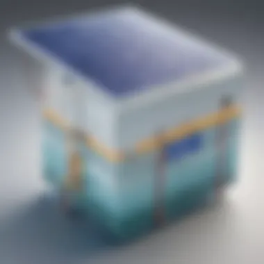 Schematic of Saltwater Solar Battery Schematic representation of a saltwater solar battery.