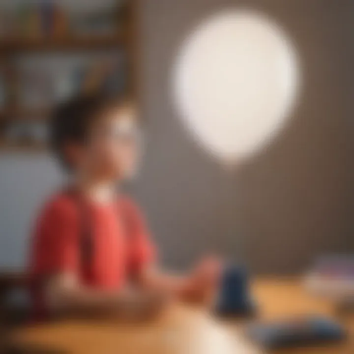 A child engaging with a simple physics experiment using a balloon