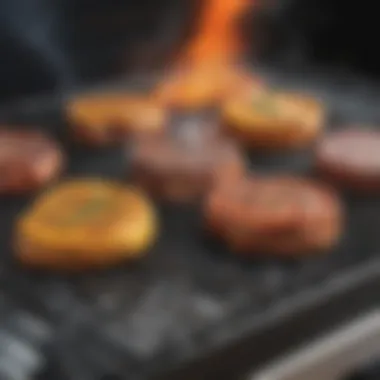 Maillard reaction on a grill