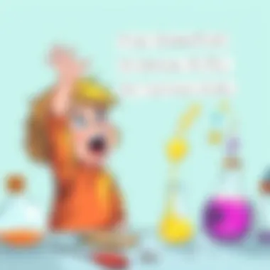 A child excitedly observing a scientific reaction during an experiment