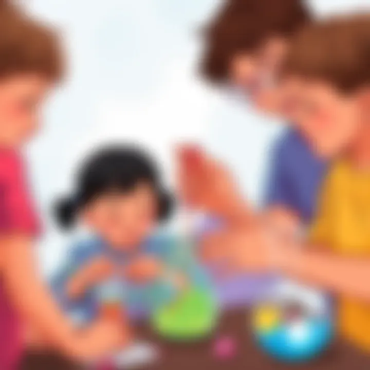 Children engaging in a hands-on experiment with a science kit