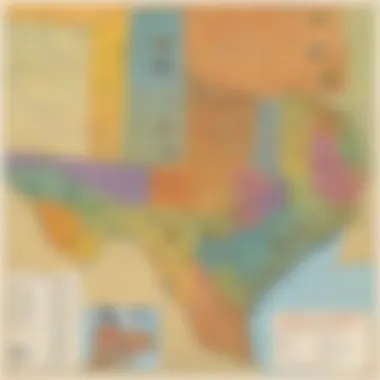 Texas map showcasing various locations for homeschooling families