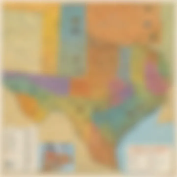 Texas map showcasing various locations for homeschooling families