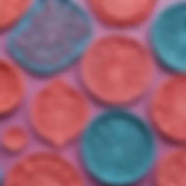 Close-up of silicone mold featuring detailed patterns and textures