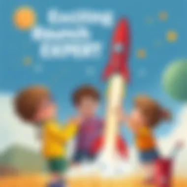 Children engaged in a fun rocket launch experiment