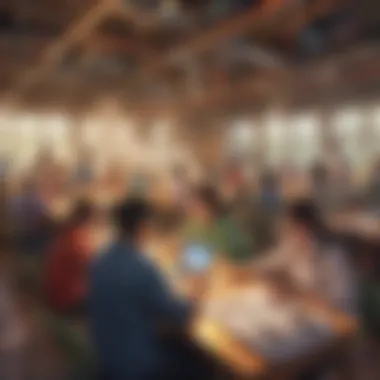 Collaborative Learning in STEAM Education A vibrant classroom setting with students engaging in a collaborative STEAM project, showcasing the intersection of arts and technology.